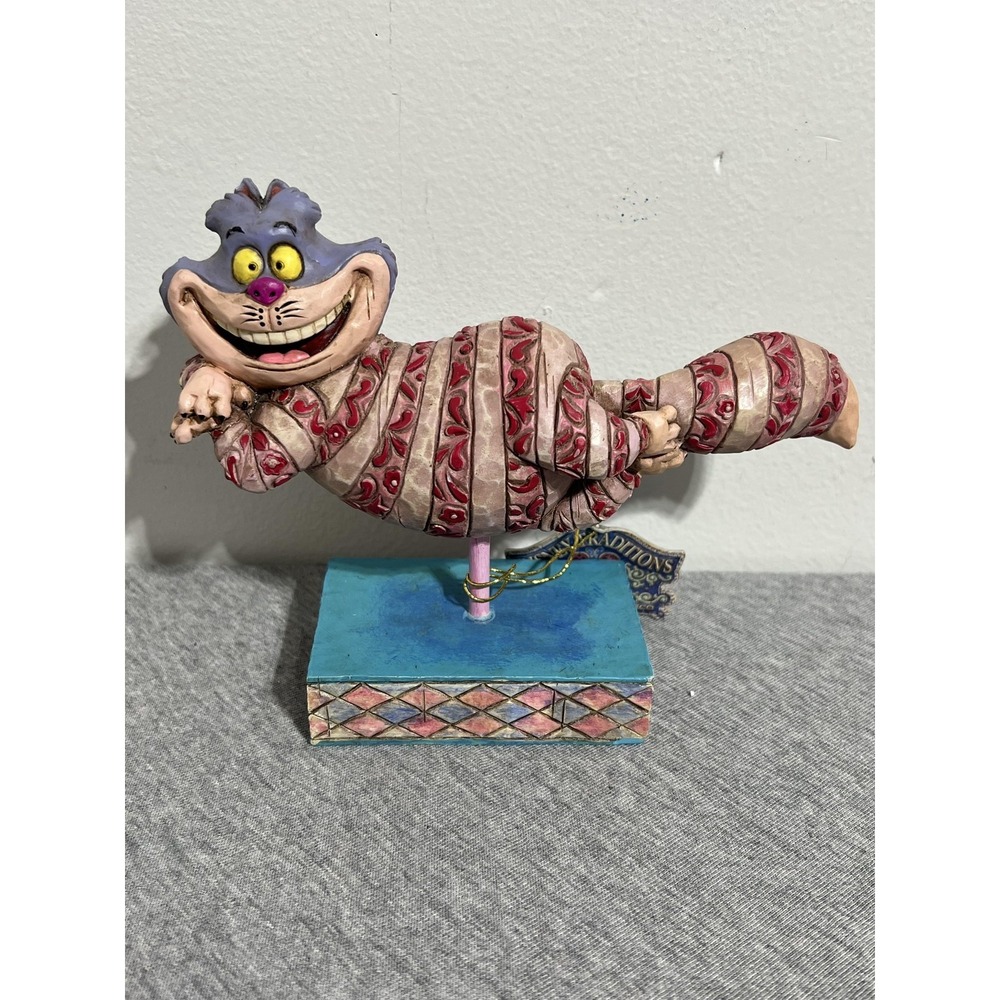 Disney Traditions Jim Shore Grinning Cheshire Cat Figurine Enesco 4007211‎ Alice